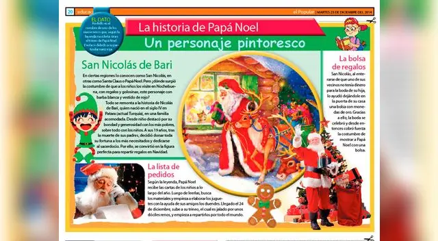 La historia de Papá Noel, un personaje pintoresco.