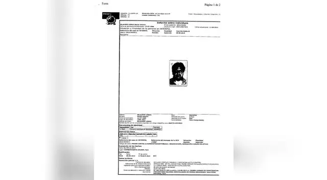 La orden de captura internacional de Interpol contra Martin Belaunde Lossio.