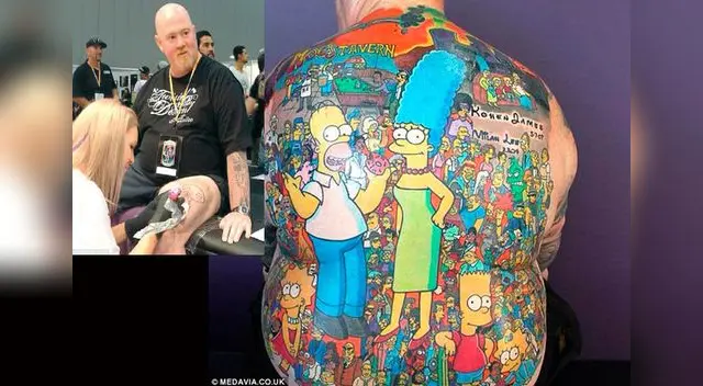 Quiere entrar al Guinness con los tatuajes sobre serie norteamericana. Quiere entrar al Guinness con los tatuajes sobre serie norteamericana.