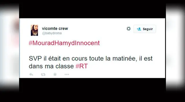Compañera de instituto dice que Mourad es inocente. 