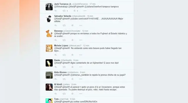 Kenji metió la pata en Twitter. 