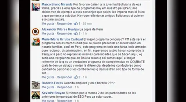 Estas son las expectativas en Bolivia por reality. Estas son las expectativas en Bolivia por reality.