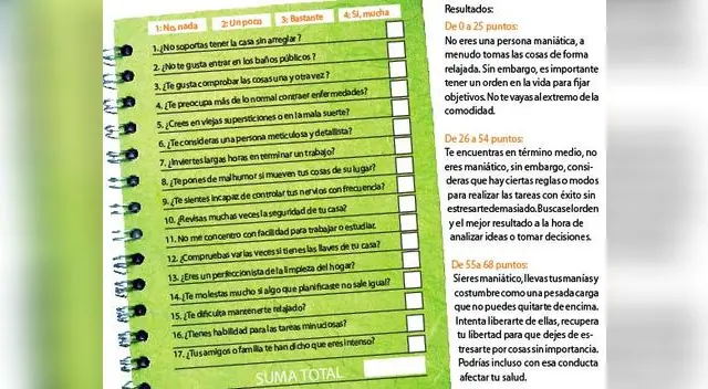 El test de los domingos: ¿Eres una persona maniática?