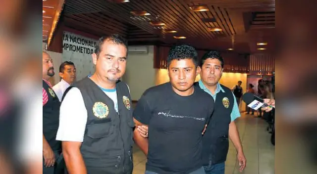 Luis Rivas Páucar en sede de la Dirincri. Detectives sospechan que no actuó solo.
