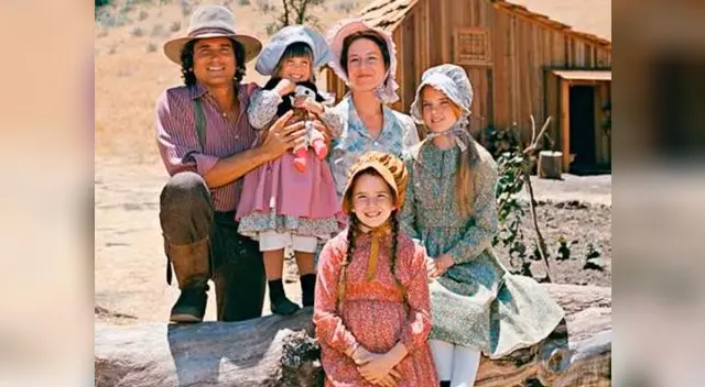 El elenco principal de la serie de TV 'La pequeña casa de la pradera'.