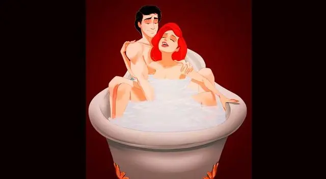 Personajes de Disney en la habitación roja. Personajes de Disney en la habitación roja.