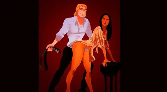 Personajes de Disney en la habitación roja. Personajes de Disney en la habitación roja.