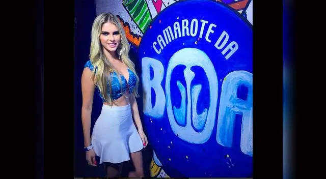 Bárbara Evans en el carnaval de Río se vio con Caua Reymond y Paolo Guerrero.