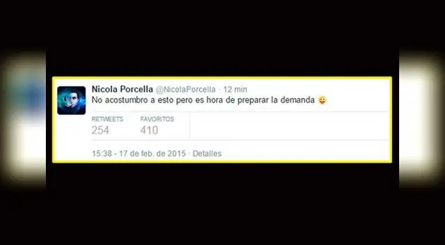 Nicola Porcella advirtió que demandará a Lorena. Nicola Porcella advirtió que demandará a Lorena.