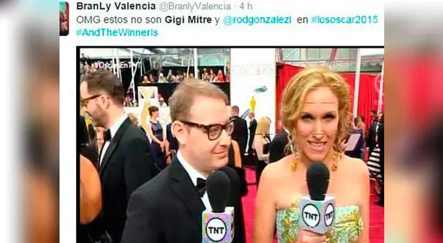 Tuiteros critican a 'Peluchín' y Gigi por conducir los Oscar