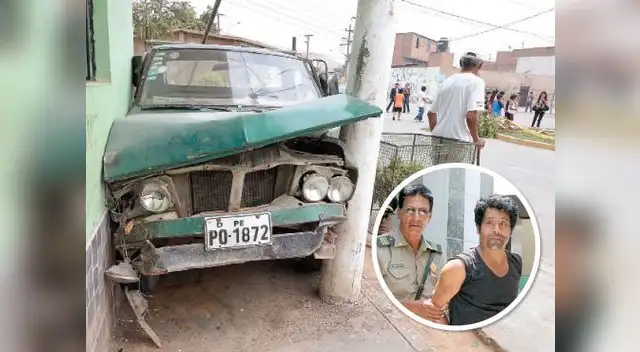 Esta es la forma como quedó la antigua camioneta tras embestir a los hermanos