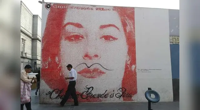 Mural de Chabuca Granda en la avenida Emancipación-Centro Histórico de Lima. 
