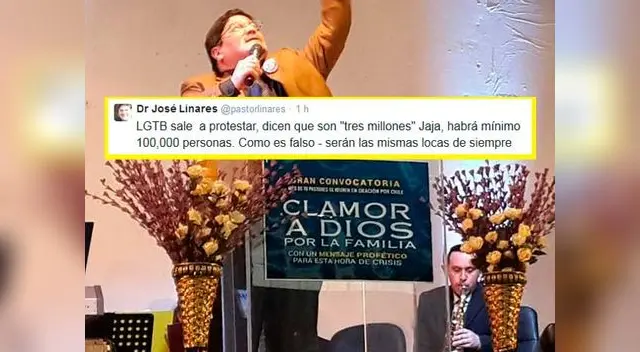 José Linares muestra postura radical en Twitter. José Linares muestra postura radical en Twitter.