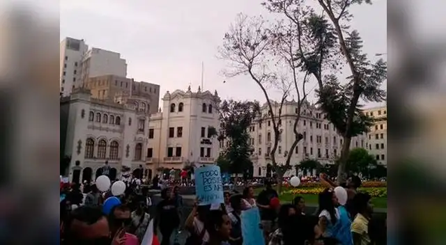 Plaza San Martín fue el lugar final de la marcha Plaza San Martín fue el lugar final de la marcha