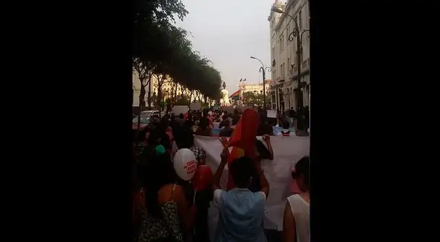 Los protestantes realizaron tranquilamente su recorrido por la avenida Colmena Los protestantes realizaron tranquilamente su recorrido por la avenida Colmena