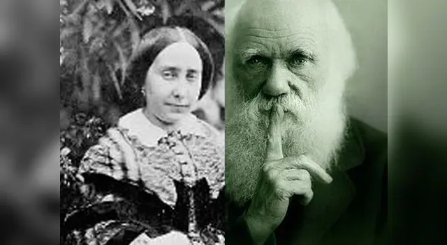 Anna Aktins y Charles Darwin.