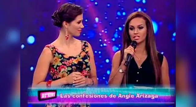 Angie Arizaga se confiesa en Al aire. Angie Arizaga se confiesa en Al aire.