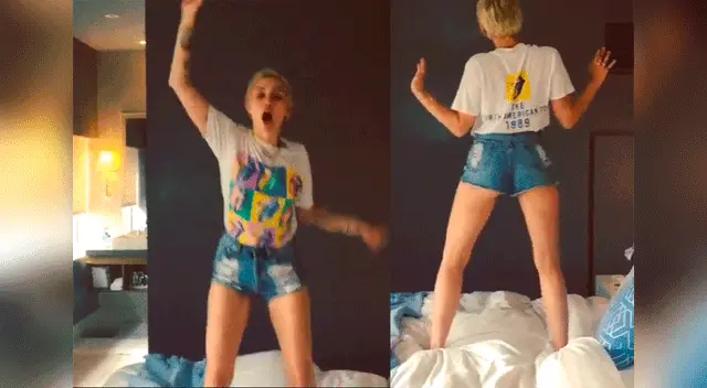 Miley Cyrus hace inquietante twerking a Chayne Thomas. Miley Cyrus hace inquietante twerking a Chayne Thomas.