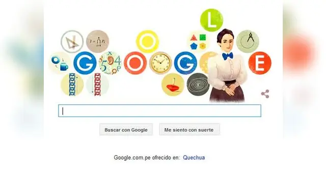 Logotipo de Google luce hoy así en honor a matemática alemana.
