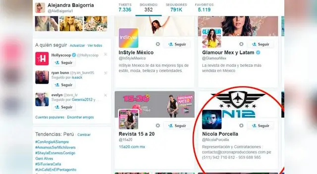 Nicola Porcella y Angie Arizaga se siguen en Twitter. Nicola Porcella y Angie Arizaga se siguen en Twitter.