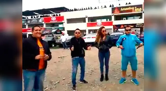 Tony Montana Peruano junto a sus cómplices. Una bella joven lo acompañó a todos lados.