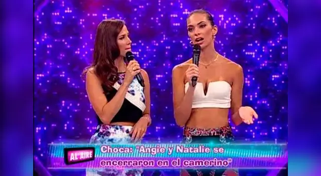 Natalie Vertiz discutió con Angie Arigaza en el camerino. 
