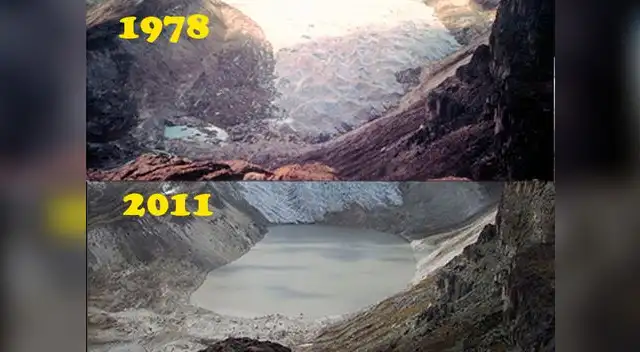 Las imágenes son contundentes. El deshielo se apodera del glaciar Qora Kalis. En un par de años más no va a existir.