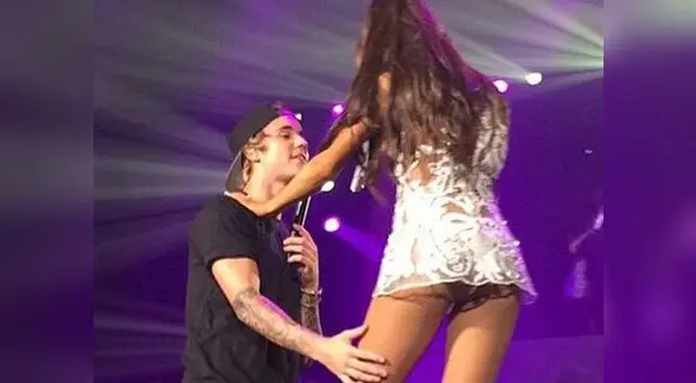 Justin Bieber le cogió la pierna en concierto. ¿Demasiadas confianzas?