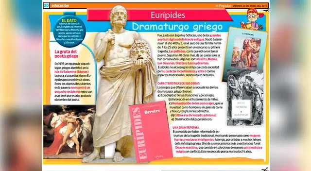 Eurípides, el dramaturgo griego.