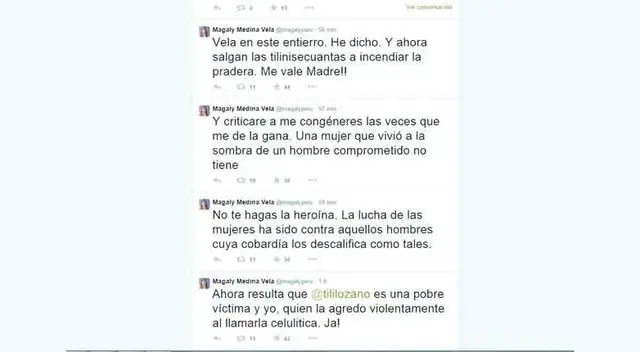 Así se atacan Tilsa Lozano y Magaly Medina. 