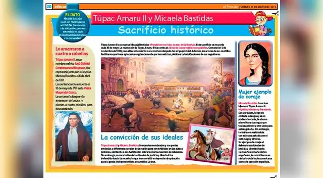 Túpac Amaru II y Micaela Bastidas.