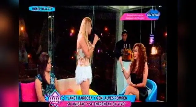 Genis Alves y Janet Barboza discuten en programa. 