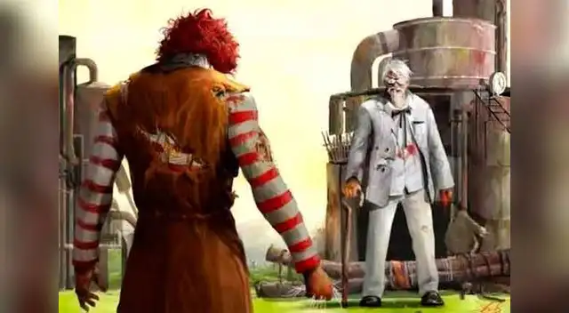 En las redes, varios usuarios parodian a Ronald McDonald y el líder de KFC