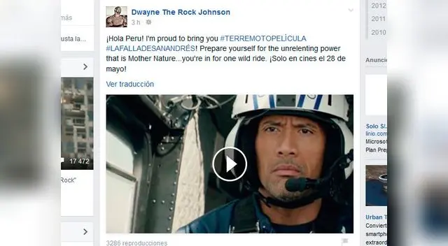 Actor se pronunció a través de Facebook