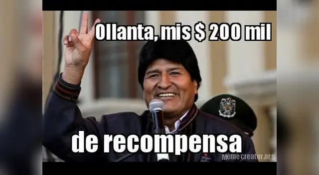 Evo Morales también quiere su recompensa. Evo Morales también quiere su recompensa.