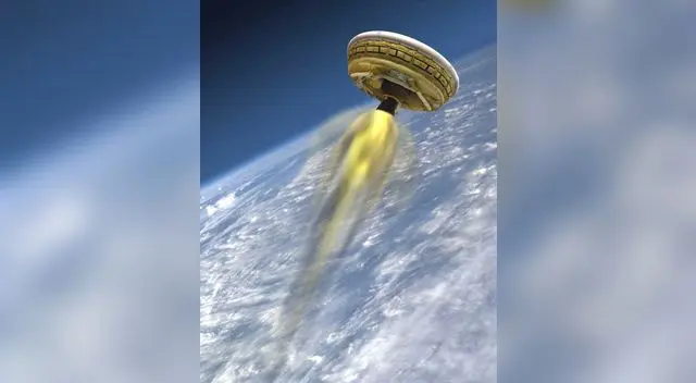 Gráfica de cómo se vería platillo volador en el aire. Gráfica de cómo se vería platillo volador en el aire.