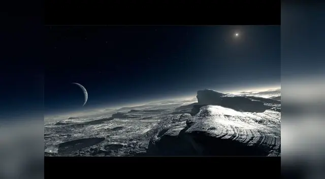 Así se vería la superficie y cielo de Plutón Así se vería la superficie y cielo de Plutón