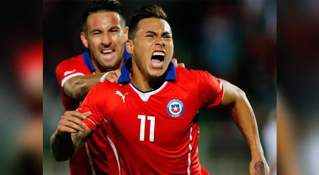 Eduardo Vargas, el número 11 de Chile. Eduardo Vargas, el número 11 de Chile.
