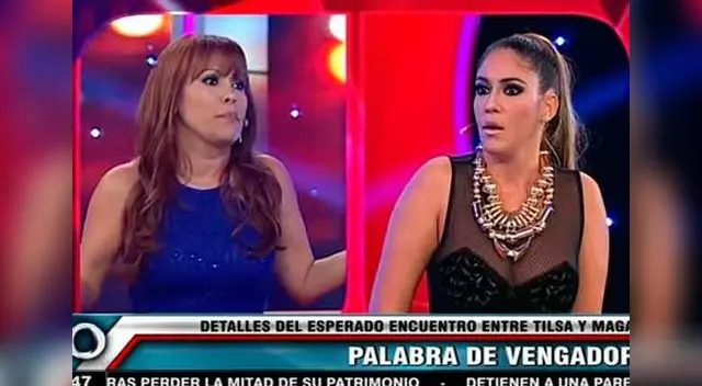 Magaly Medina y Tilsa Lozano discuten por gordura. 