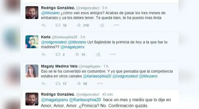 Magaly y Peluchín en bronca. 