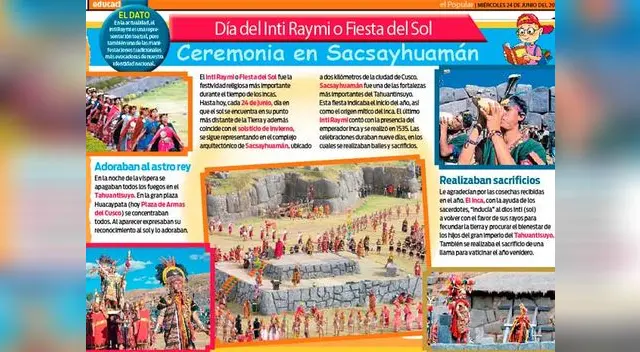 Día del Inti Raymi o Fiesta del Sol.