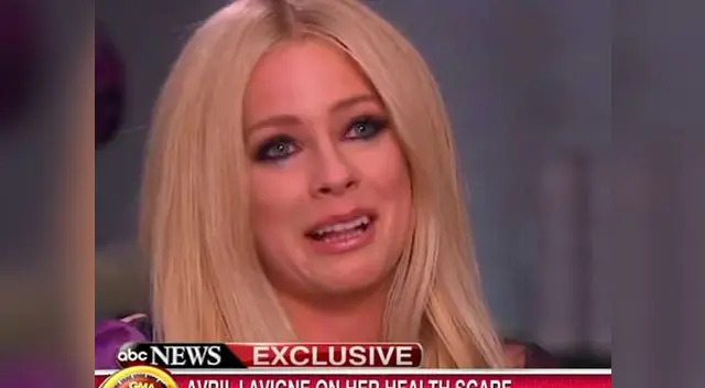Avril Lavigne llora al contar sobre la enfermedad que padece.