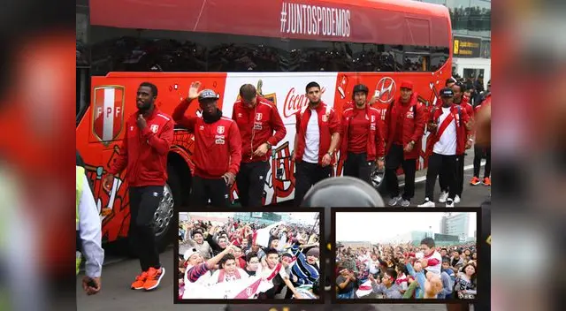 Cientos de hinchas de rojo y blanco los esperaron entonando 'Porque yo creo en ti...'