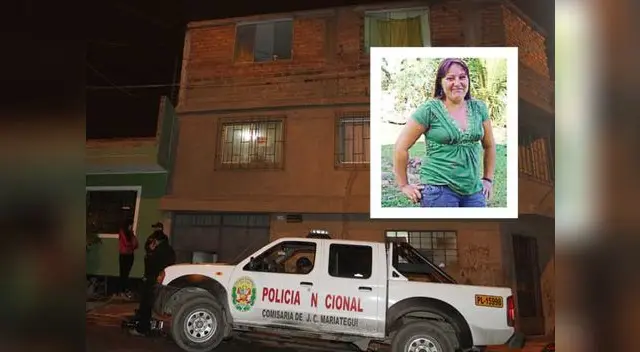 En esta casa se cometió un brutal crimen. A la escena llegaron efectivos de la policía que buscan a principal sospechoso.