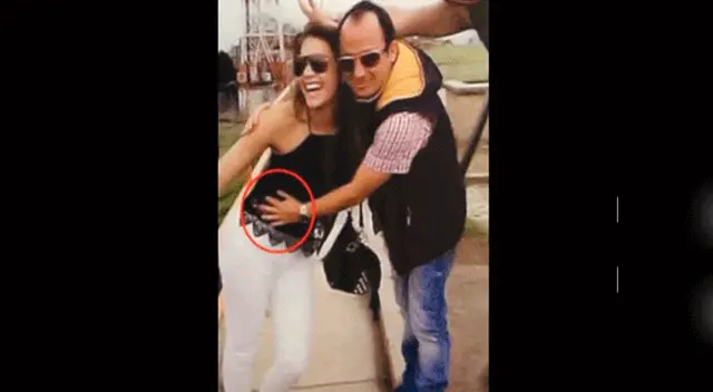 Milett Figueroa y el empresario colombiano.