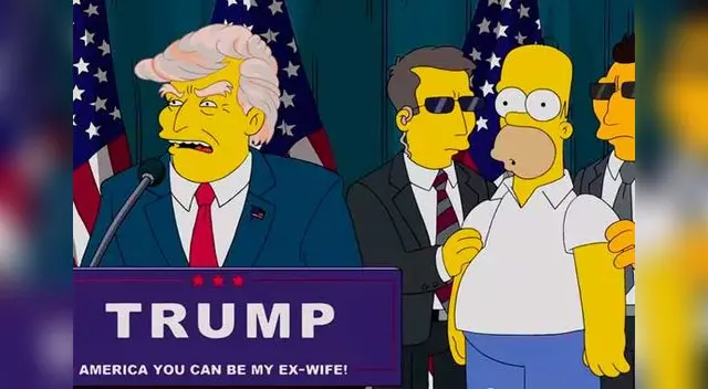 Donald Trump en Los Simpson. 