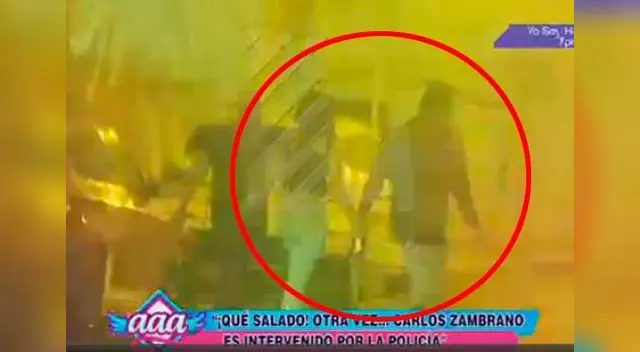 Carlos Zambrano interceptado por PNP. 