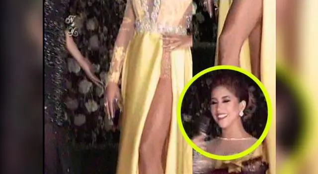 Melissa Paredes y su vestido con tajo. Melissa Paredes y su vestido con tajo.