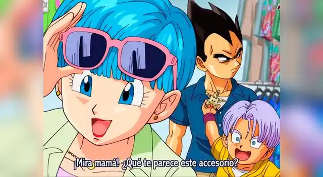 Vegeta pasa un momento familiar