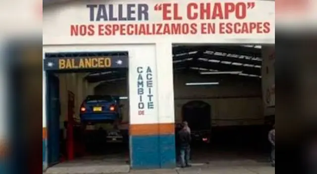 El Chapo Guzmán parece que auspicia taller mecánico. El Chapo Guzmán parece que auspicia taller mecánico.